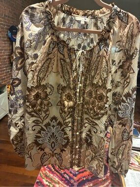 Lucky & Coco size 2X bohemian floral top